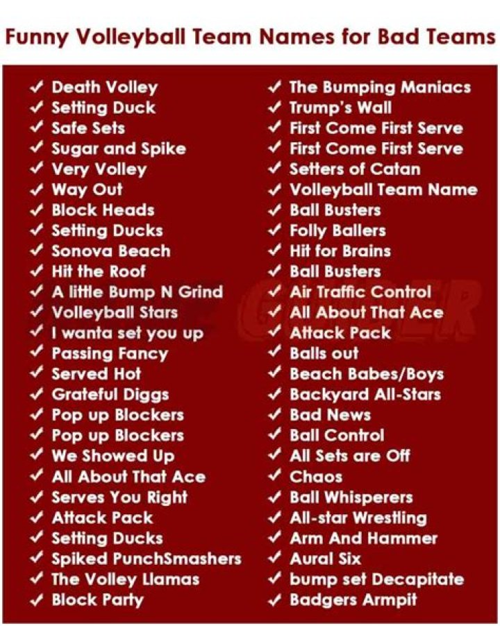 400+ Good Volleyball Team Name Ideas (2022) Blowing Ideas