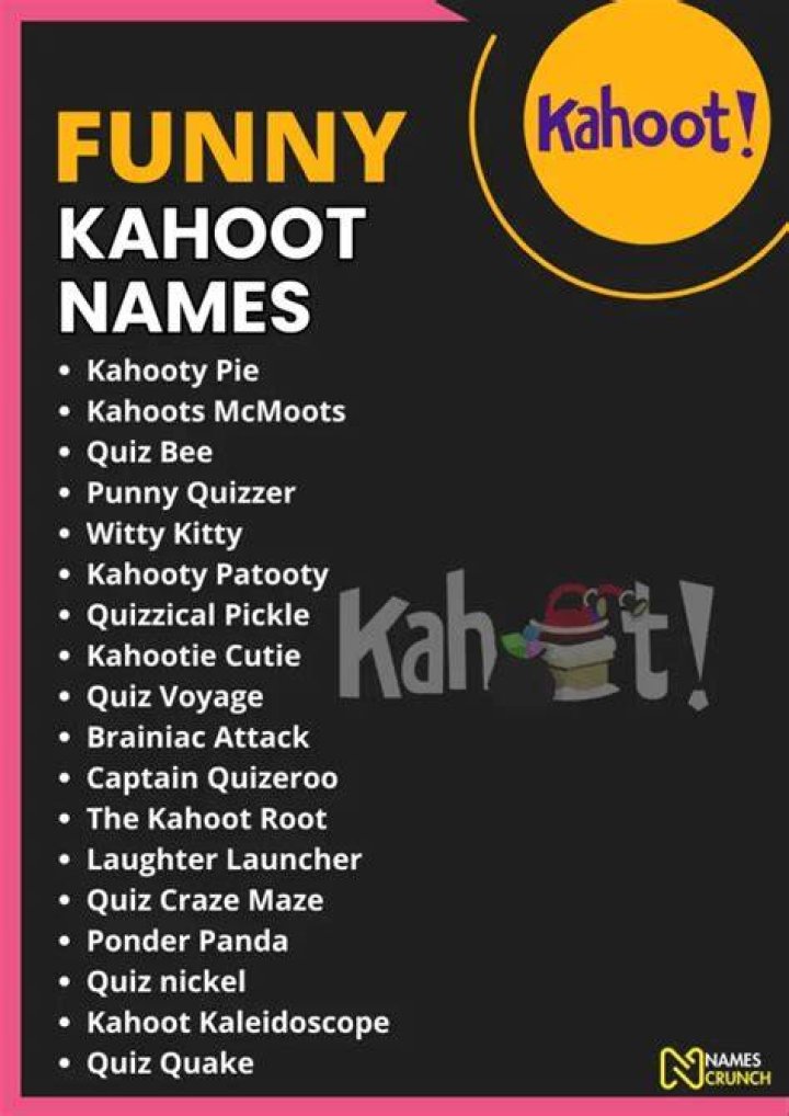 850+ Funny Kahoot Names (Cool, Clever & Unique) Names Crunch
