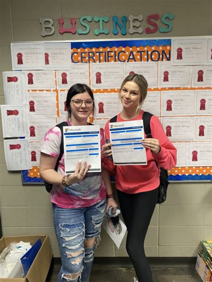 Anna & Aubrigh earn double certifications! Two Rivers School District