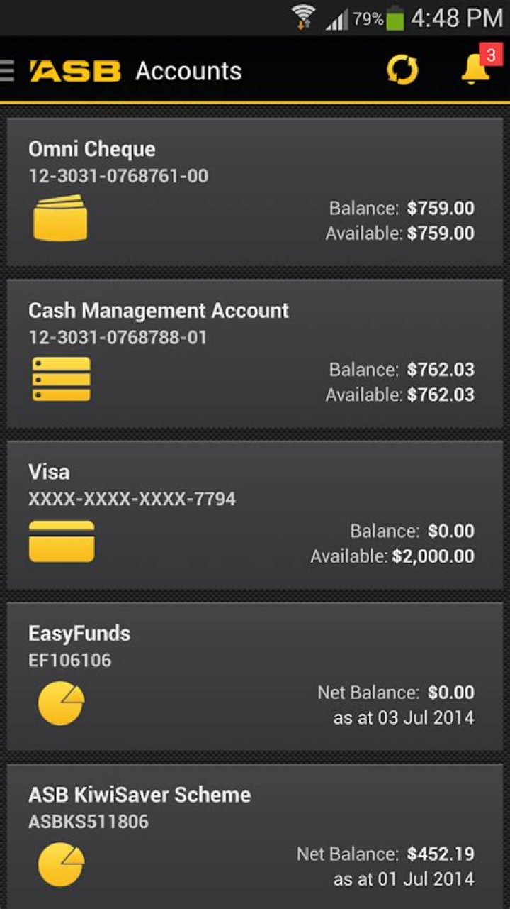 ASB Mobile Banking screenshot