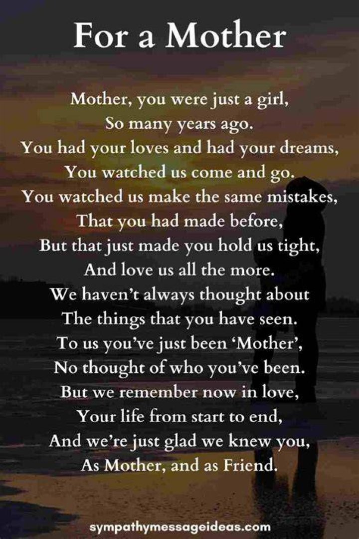 Best mother funeral poems