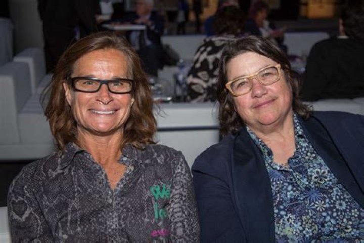 Bonnie Stoll and Catherine Opie at a BMW reception at Paris Photo LA on