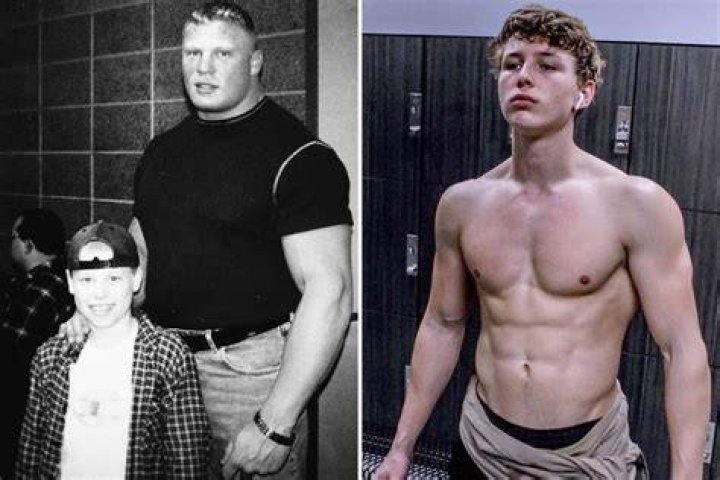 Brock Lesnar’s son looks set to join WWE as 6ft 4in Luke posts from