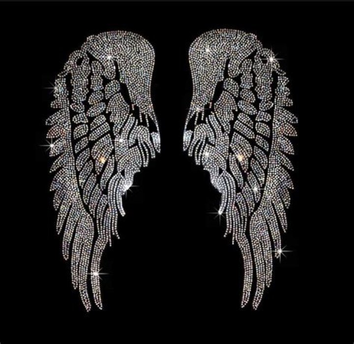 Crystal Angel Wings Rhinestone Iron On Heat Transfer angel Etsy