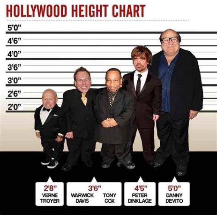 HEIGHT CELEBRITY HOLLYWOOD Danny Devito is 500 feet tall