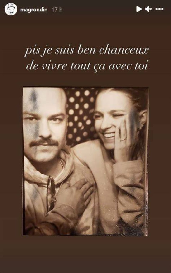 MarcAndr&eacute; Grondin souligne l'anniversaire de SarahJeanne Labrosse
