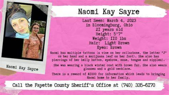 Naomi Sayre Missing; Is She Found Dead?