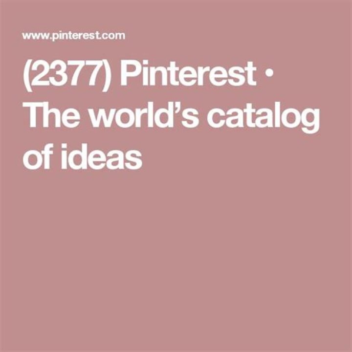 Pinterest &bull; The world&rsquo;s catalog of ideas