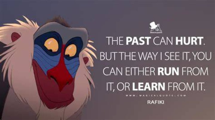 Rafiki Quote About The Past Lion King Rafiki Quote Poster By Jc