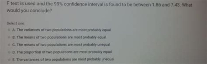 Solved An Ftest with 6 degrees of freedom in the numerator