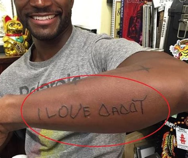 Taye Diggs Tattoo Son Walker, 5, Scribbled "I Love Daddy" on His Arm