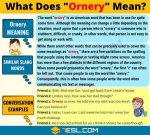 What Does Ornery Mean