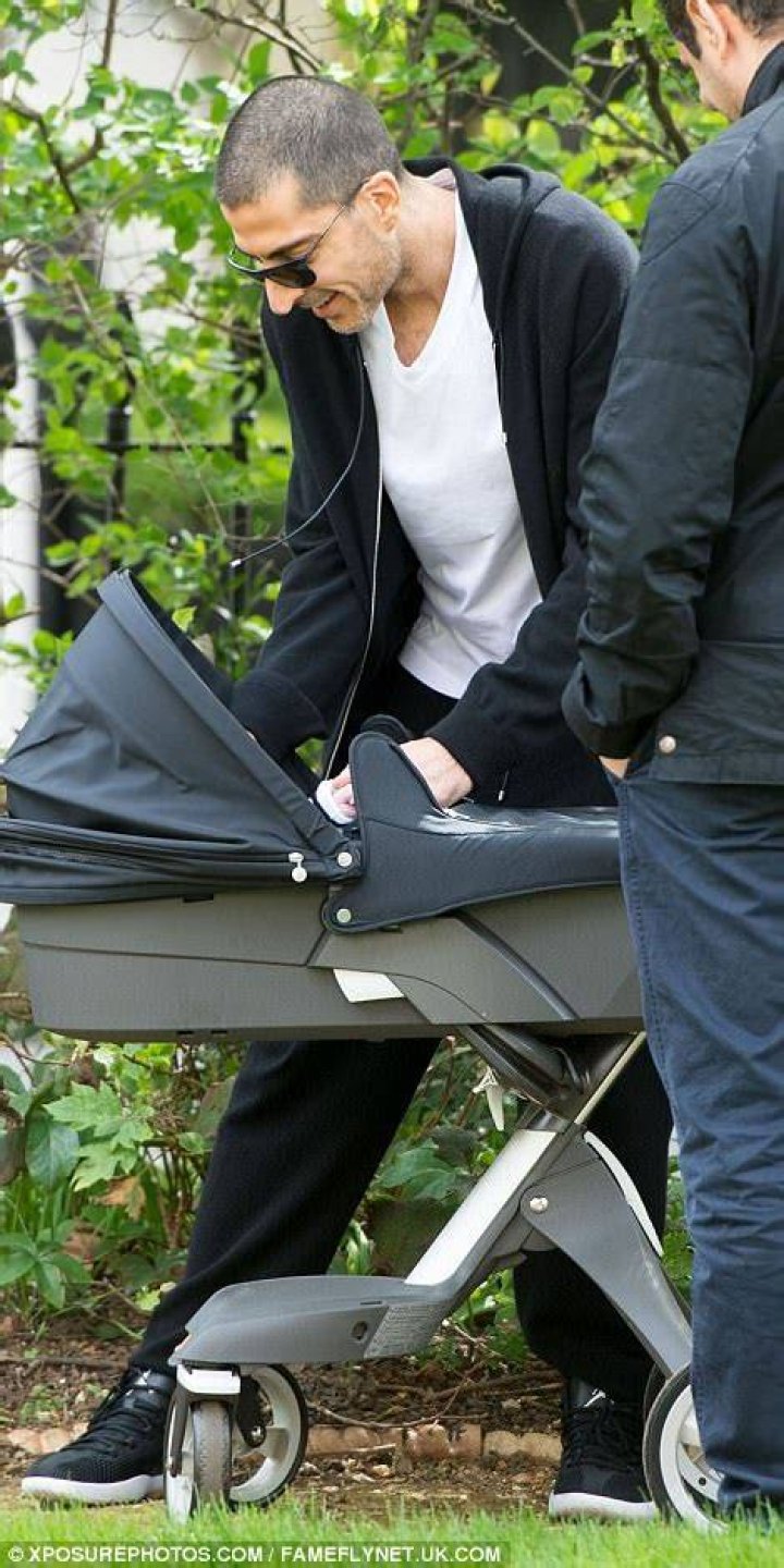 Wissam Al Mana takes newborn son Eissa to London park Daily Mail Online
